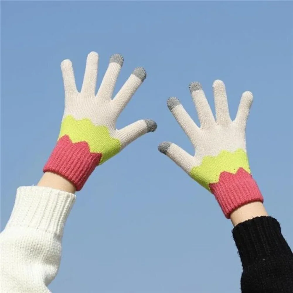 Colorful Knitted Touchscreen Gloves